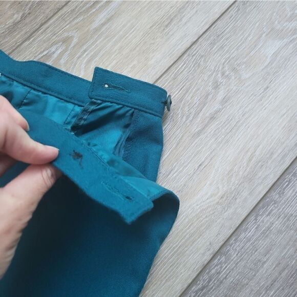 Vintage Pendleton wool skirt size 4 midi Dark teal, pockets! - Picture 3 of 10